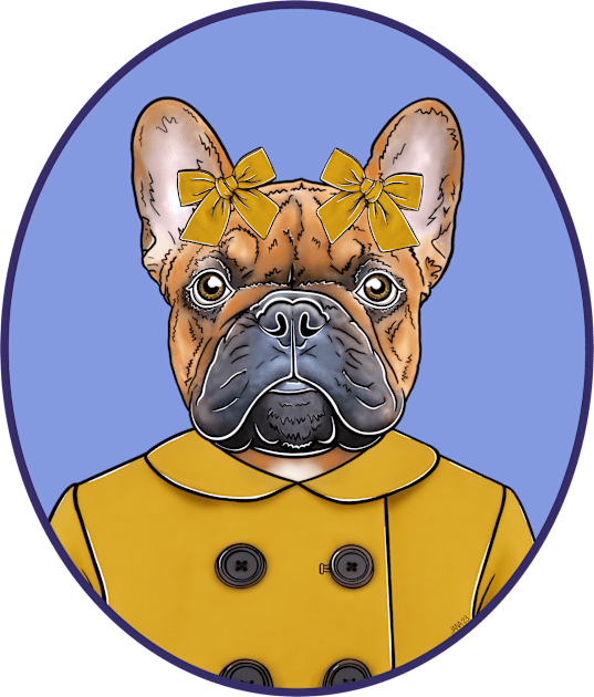 Frenchie in a Pea Coat Kids T-Shirt by FivePugs