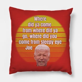 Sleepy Eye Joe - Distressed Pillow