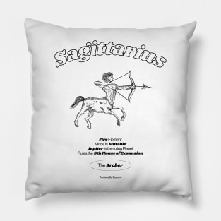 Sagittarius Zodiac Design Pillow