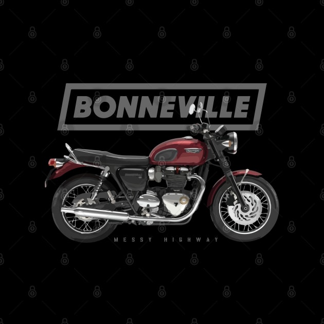 Triumph Bonneville T120 17 red, sl by MessyHighway