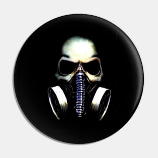 Gas Mask Skull Pin