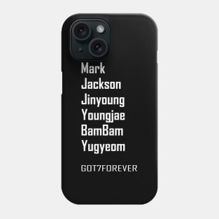 GOT7 forever Members names white Phone Case