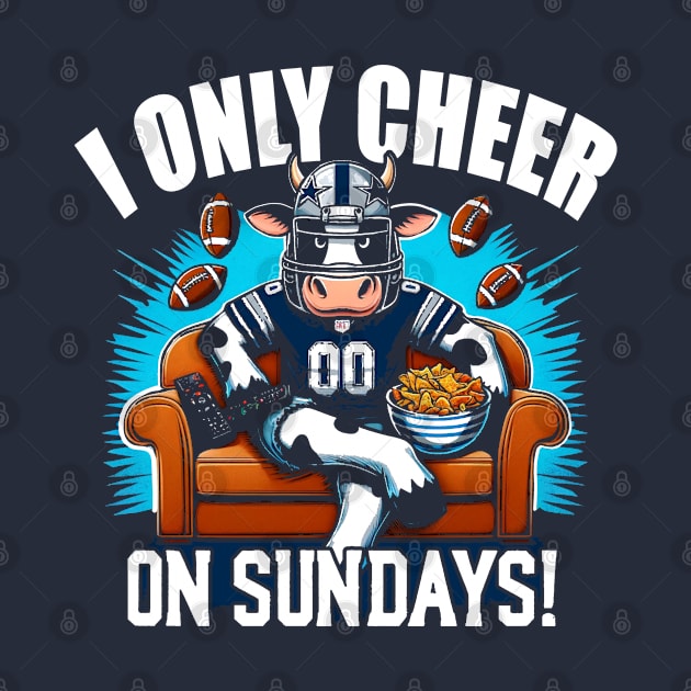 Funny Football Fan Tee - Dallas on Sundays by FFFM