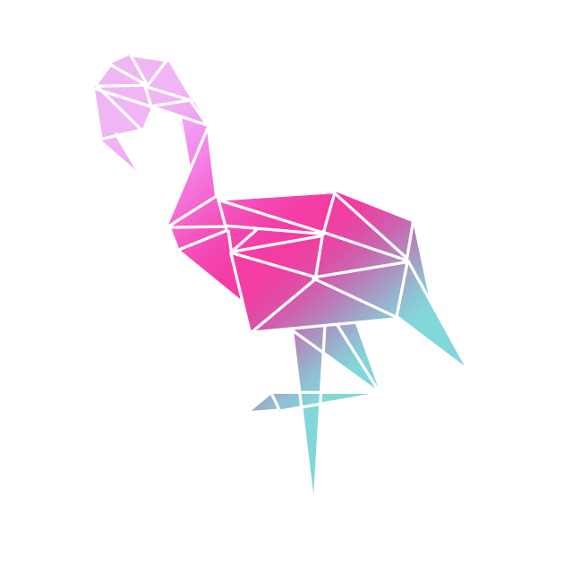 Geometric pink flamingo by Perdi as canetas