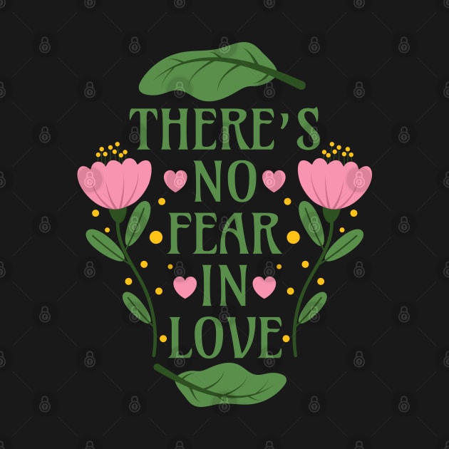 There's No Fear in Love - Bible Verse Quote - 1 John 4:18 by Millusti