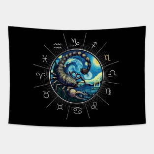 ZODIAC Scorpio - Astrological SCORPIO - SCORPIO - ZODIAC sign - Van Gogh style - 5 Tapestry