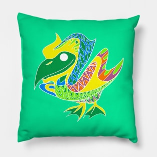 the floral bird ecopop seagull pelican art Pillow