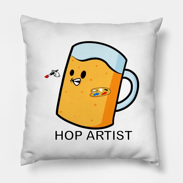 Hop Artist Pillow by Art by Nabes