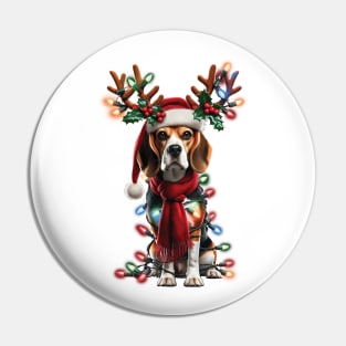 Jack Russell Reindeer Christmas Pin