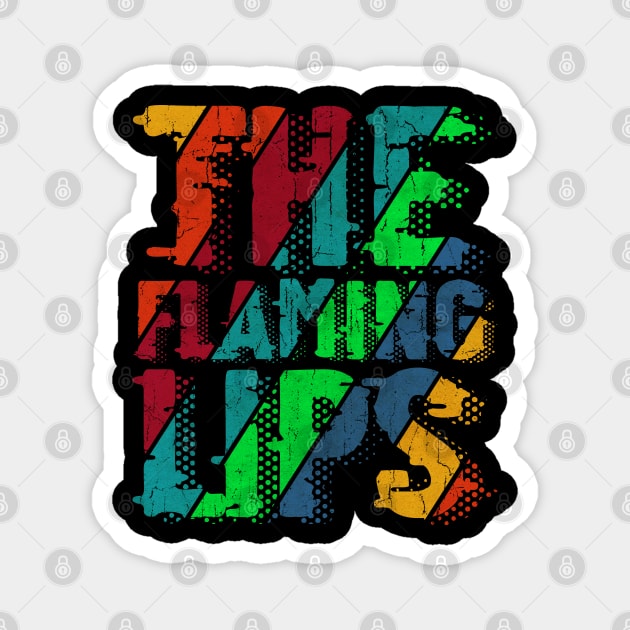 vintage color The Flaming Lips Magnet by Rada.cgi