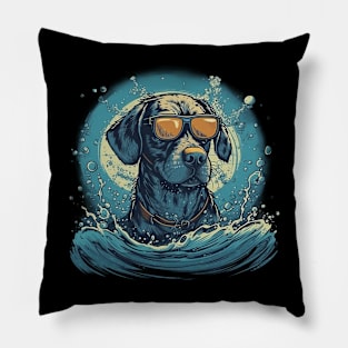 Swimming dog Pillow