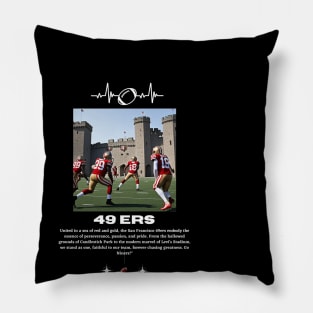 49 ers graphic design, funny 49 ers victor illustration design Pillow