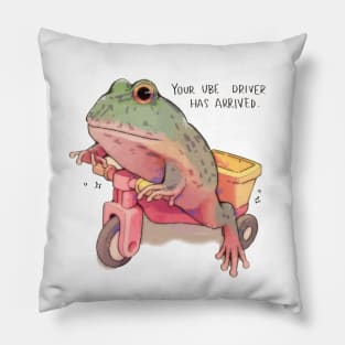 frogy the fun driver Pillow