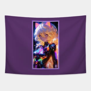 Anime Sci-Fi Cat Girl | Quality Anime Girl Artwork | Manga Girl Anime Art Tapestry