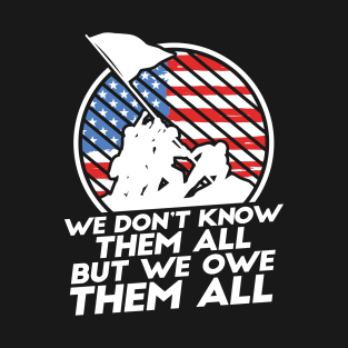 US Flag Graphic We Don't Know Them All T-Shirt