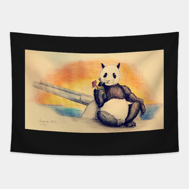 panda Tapestry by chequer