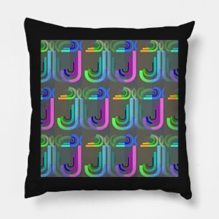 Letter J, the pattern Pillow