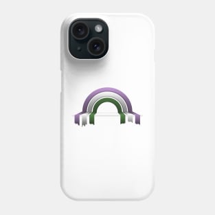 Genderqueer  Pride Flag 3D Drip Rainbow Design Phone Case