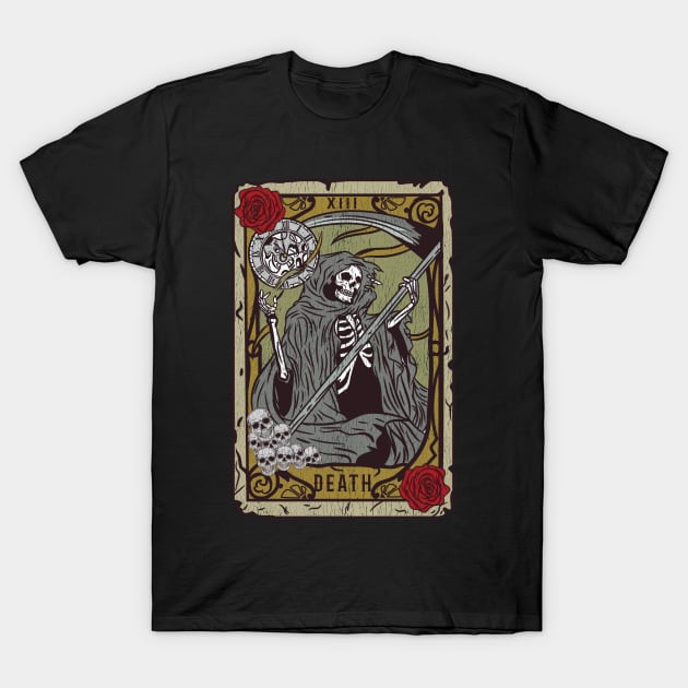 Vintage Tarot Card T Shirt, Death Card, Skull Shirt Vintage Tarot Card T Shirt, Death Card, Skull Shirt