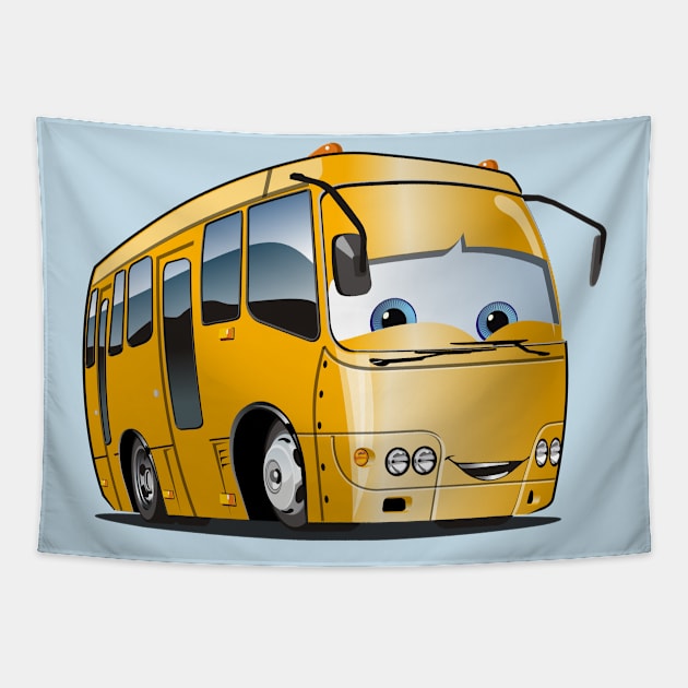 Cartoon bus Tapestry by Mechanik