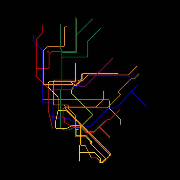 New York Subway Lines by byebyesally