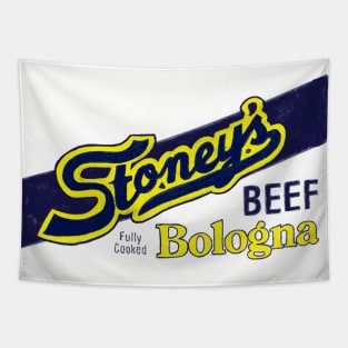 Stoney's Bologna - Yellow and Navy Logo Tapestry