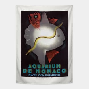 Aquarium de Monaco Vintage Poster 1926 Tapestry