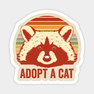 Adopt A Cat Cute Raccoon Magnet
