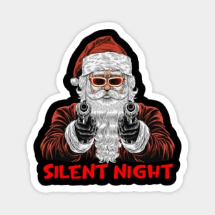 Christmas Santa Claus Guns Silent Night Santa Magnet