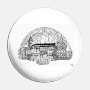 Sheffield City Buildings art work Pin