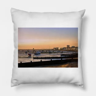 Thorpe Bay Sunset Southend on Sea Essex Pillow