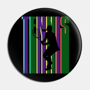 US Open Tennis Player Silhouette Pin