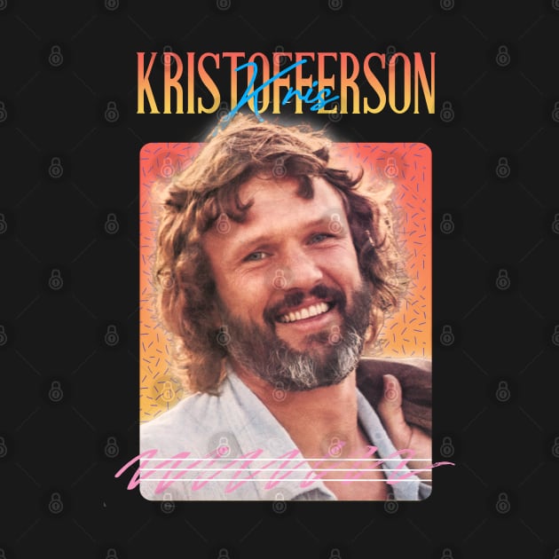 Kris Kristofferson Retro Aesthetics Fan Art by Ihkwan Art