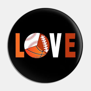 Tennis Basketball Baseball Football Lover Pin