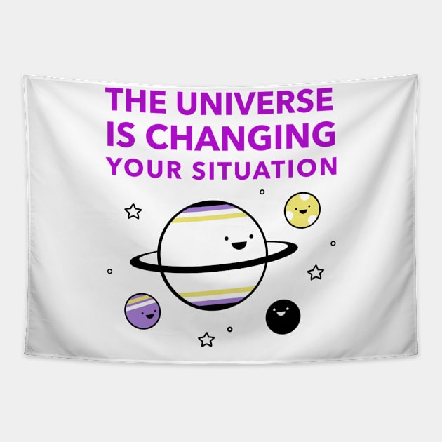 The Universe Is Changing Your Situation Tapestry by Jitesh Kundra