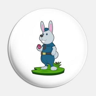 Rabbit Cop Donut Police Pin