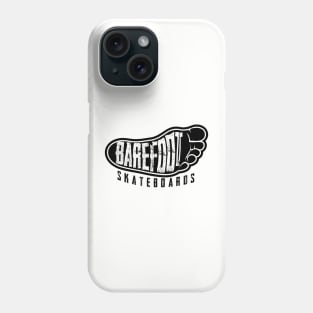 NOT SHINY - MATTE - TRUE BLACK -Barefoot Skateboards Logo Phone Case