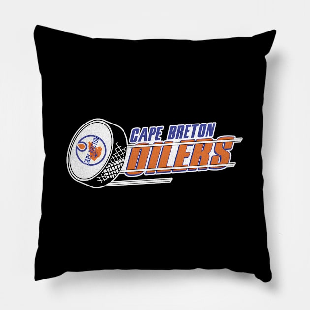 Cape Breton Oilers Hockey Team Pillow by HypeRamen