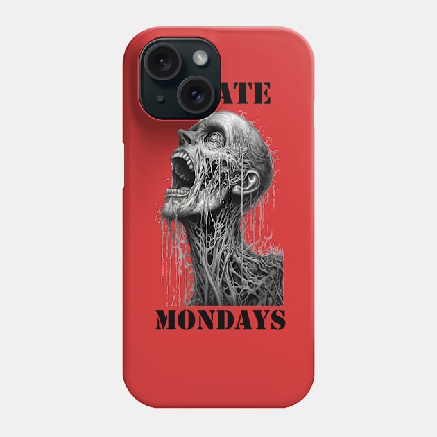 Monday Blues:  I Hate Mondays Phone Case by TooplesArt