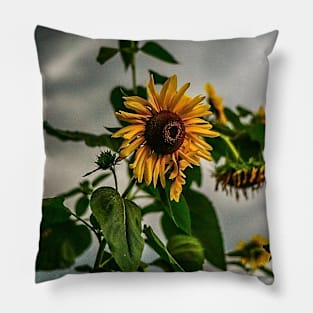 Sunflowers and storms Pillow