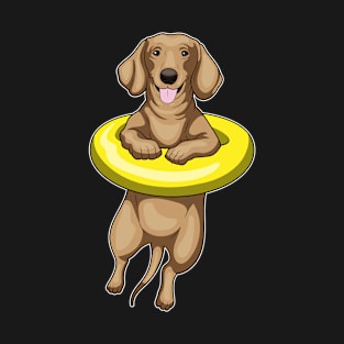 Dachshund Swimming Swim ring T-Shirt