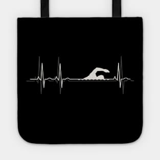 Heartbeat Swimming - I love swimming Tote