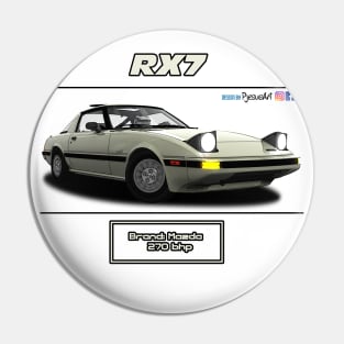 Mazda RX7 FB Dover White Pin