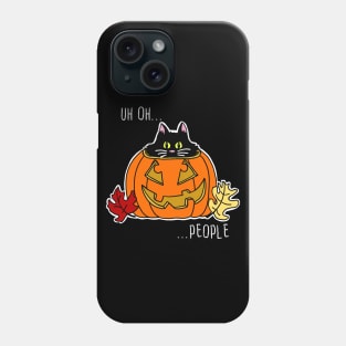 Scaredy Cat in a Jack-O-Lantern Phone Case