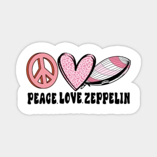 Peace Love & Zeppelin Magnet