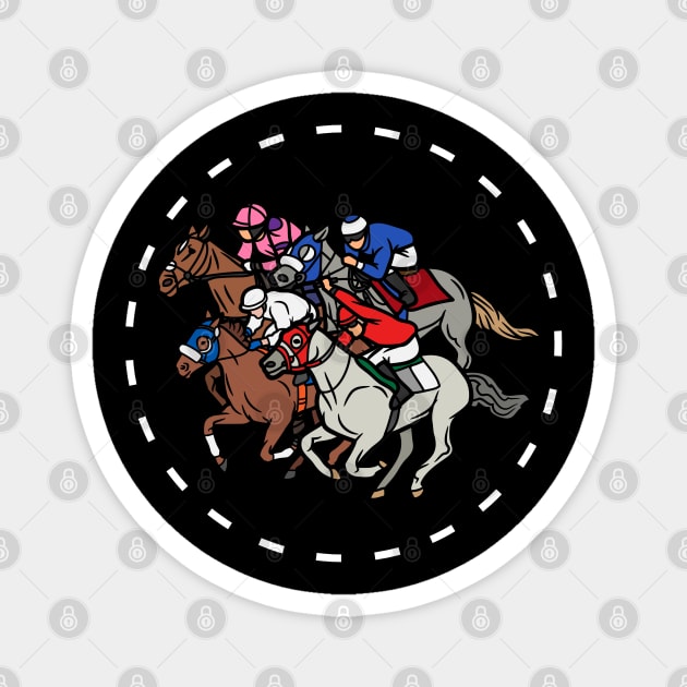 Horse Race Final Sprint Magnet by PrintPactFul