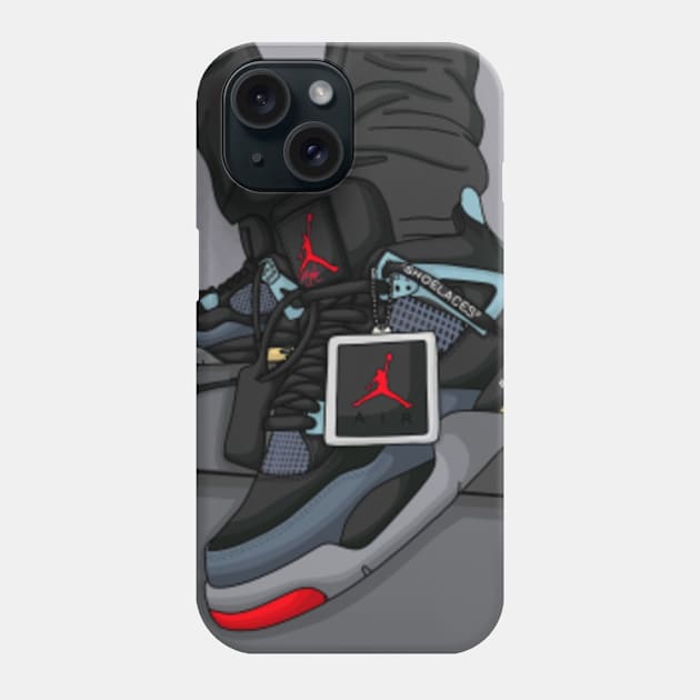 My kicks retro4 black Phone Case by rajibdeje@gmail.com