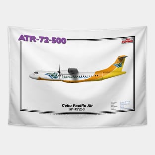 Avions de Transport Régional 72-500 - Cebu Pacific Air (Art Print) Tapestry