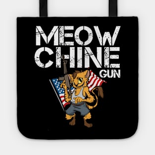 2nd Amendment Patriotic Gun Owner Cat American Flag Rifle Tote