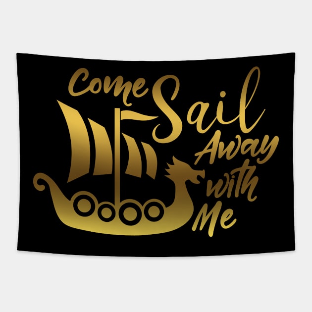 Sail Away With Me Tapestry by SybaDesign